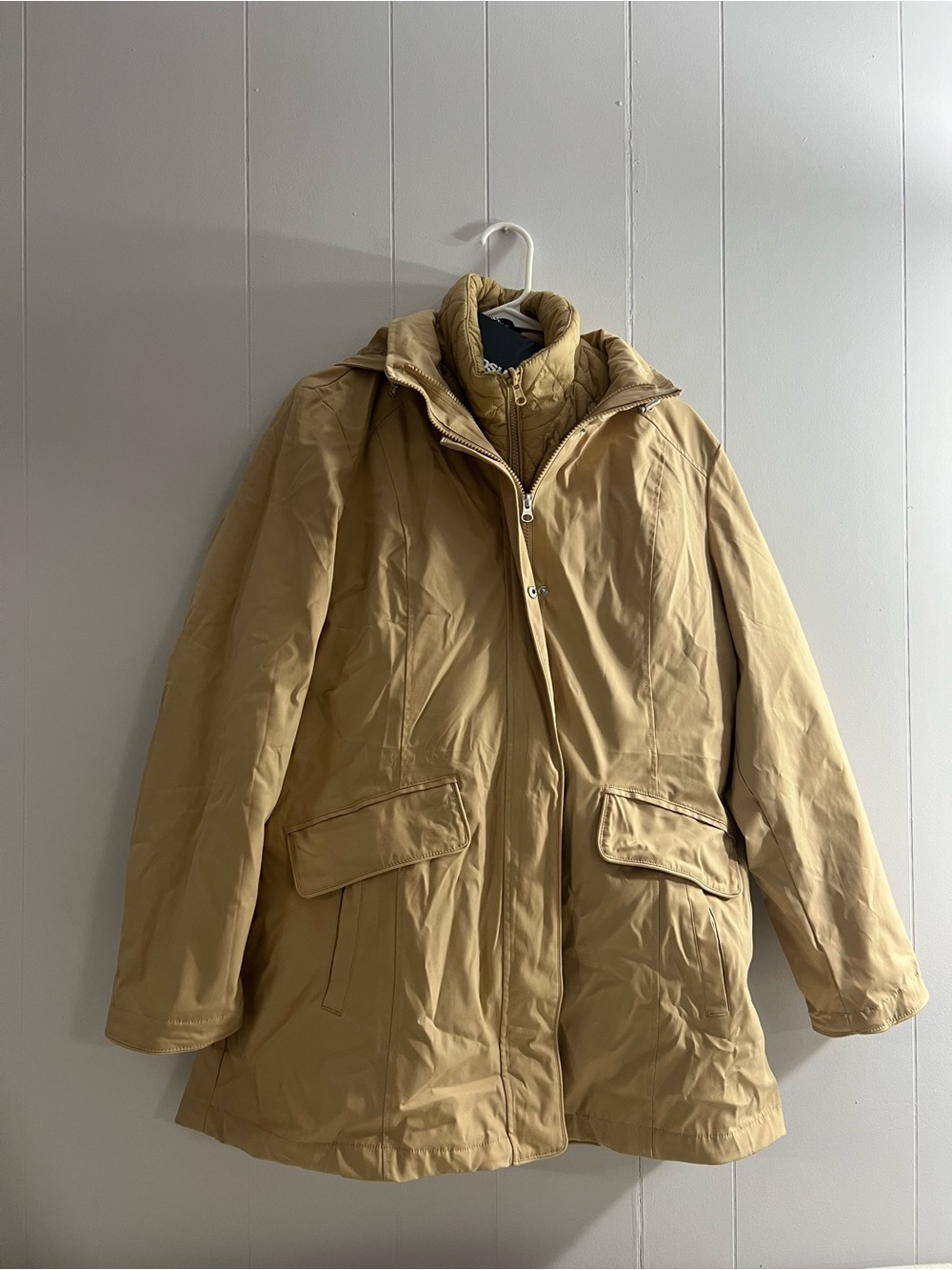 Lands' End Tan Puffer Parka Jacket #90